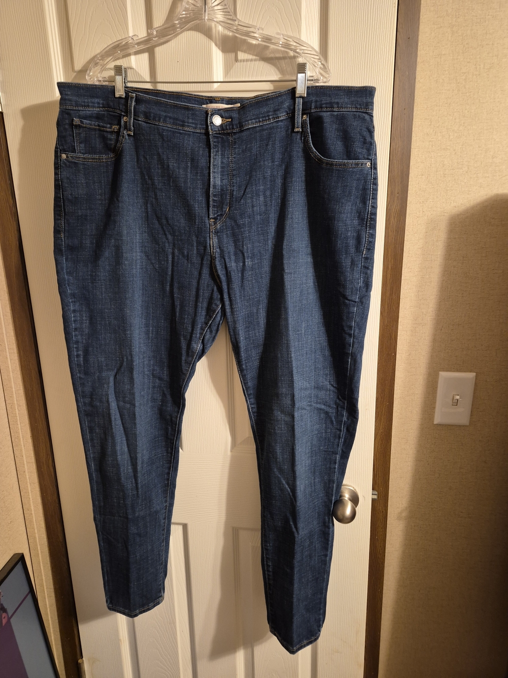 High-Rise Women's Dark Blue Stretch Jeans